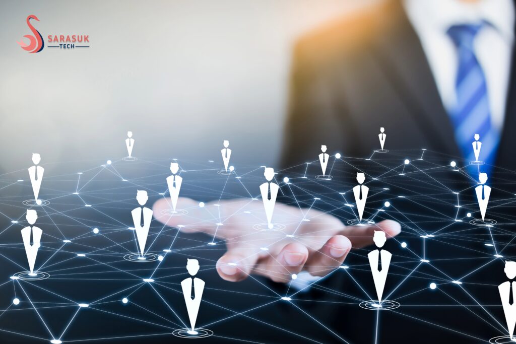 CRM dashboard displaying contact list, lead tracking, and customer interaction history