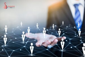 CRM dashboard displaying contact list, lead tracking, and customer interaction history